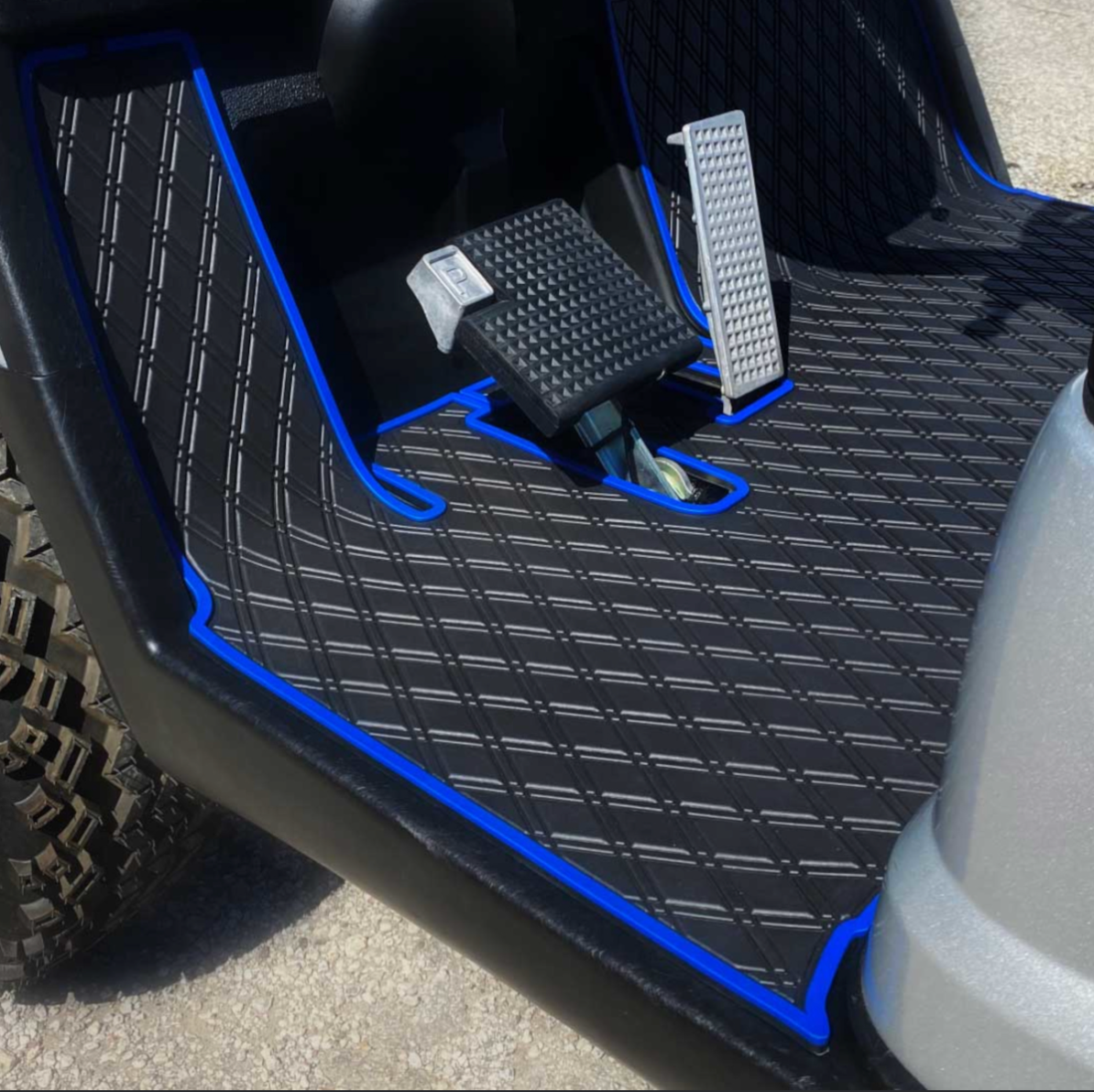 Xtreme Floor Mats for Yamaha UMAX Rally / Drive2 QuieTech EFI 2007-Up - Black/Blue