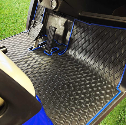 Xtreme Floor Mats for Yamaha UMAX Rally / Drive2 QuieTech EFI 2007-Up - Black/Blue