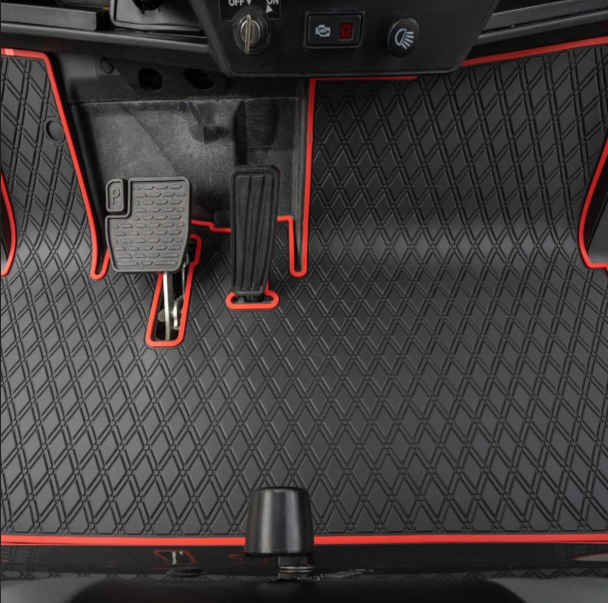 Xtreme Floor Mats for Yamaha UMAX Rally / Drive2 QuieTech EFI 2007-Up - Black/Red