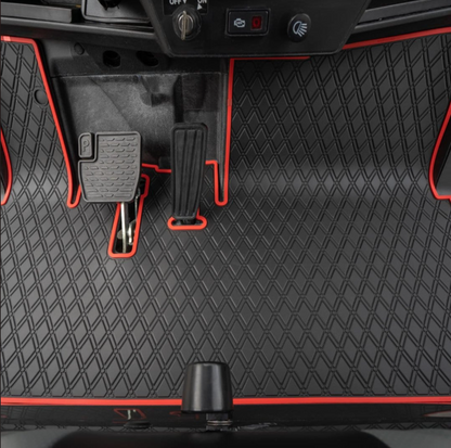 Xtreme Floor Mats for Yamaha UMAX Rally / Drive2 QuieTech EFI 2007-Up - Black/Red