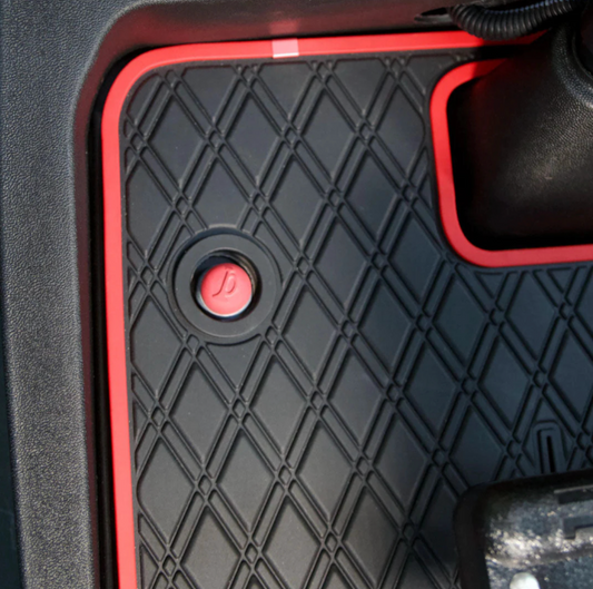 Xtreme Floor Mats for EZGO TXT / Workhorse / Express S4 / Valor / Cushman / Navitas (TXT Frame) - Black/Red