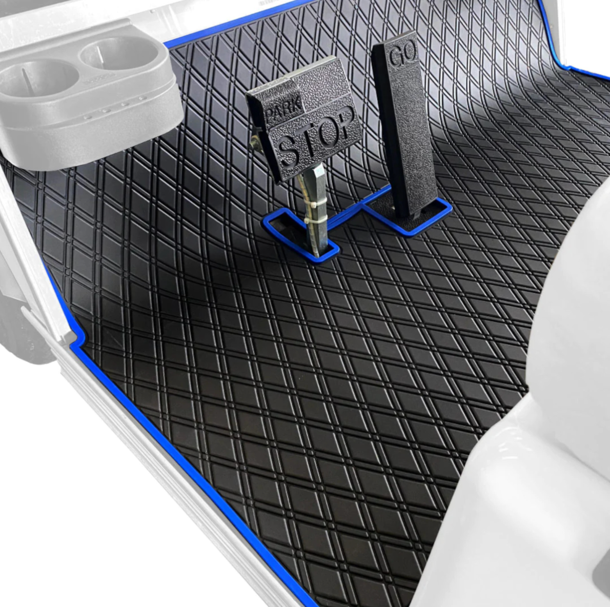 Xtreme Floor Mats for Club Car DS (82-13) / Villager (82-18) - Black/Blue