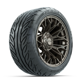 GTW Stellar Matte Bronze 14 in Wheels with 225/40-R14 Fusion GTR Street Tires  Full Set
