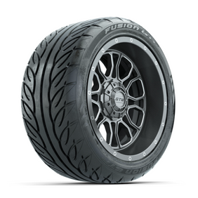 GTW Volt Gunmetal 14 in Wheels with 225/40-R14 Fusion GTR Street Tires  Full Set