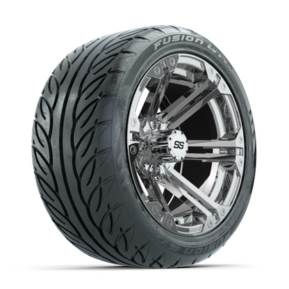 GTW Specter Chrome 14 in Wheels with 225/40-R14 Fusion GTR Street Tires  Full Set