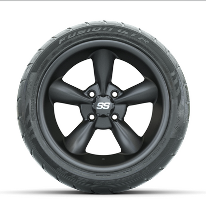 GTW Godfather Matte Grey 14 in Wheels with 225/40-R14 Fusion GTR Street Tires – Full Set