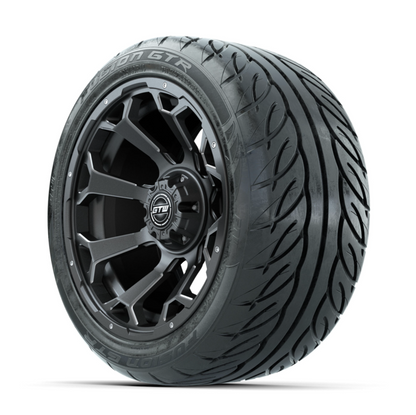 GTW Raven Off-Road Matte Grey 14 in Wheels with 225/40-R14 Fusion GTR Street Tires – Full Set