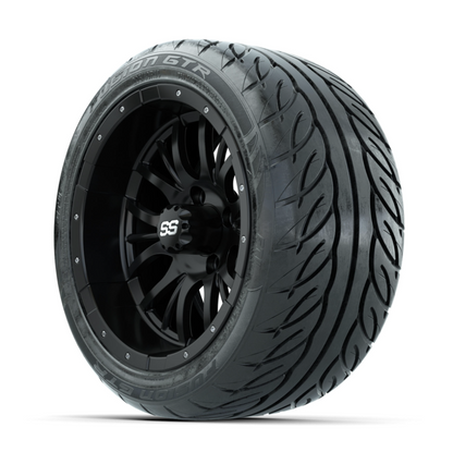 GTW Diesel Matte Black 14 in Wheels with 225/40-R14 Fusion GTR Street Tires – Full Set