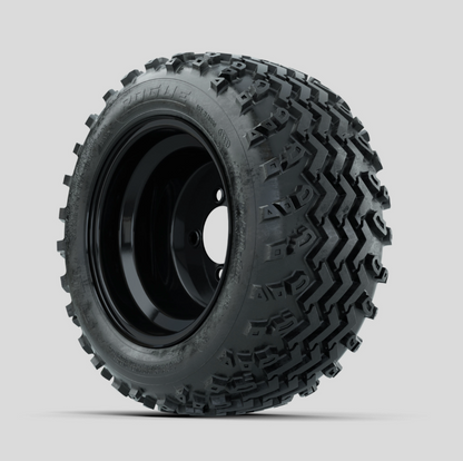 GTW Steel Black Centered 10 in Wheels with 18x9.50-10 Rogue All Terrain Tires  Full Set