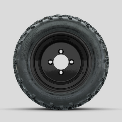 GTW Steel Black 10 in Wheels with 18x9.50-10 Rogue All Terrain Tires – Full Set