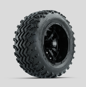 GTW Storm Trooper Black 10 in Wheels with 18x9.50-10 Rogue All Terrain Tires  Full Set