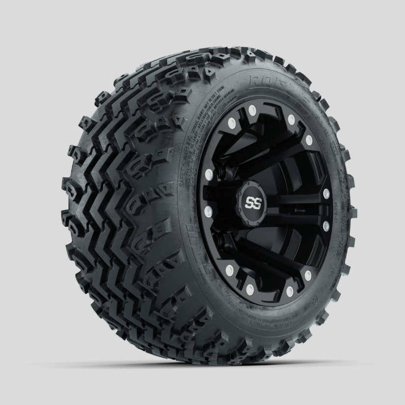 GTW Specter Matte Black 10 in Wheels with 18x9.50-10 Rogue All Terrain Tires  Full Set