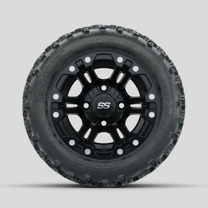 GTW Specter Matte Black 10 in Wheels with 18x9.50-10 Rogue All Terrain Tires  Full Set