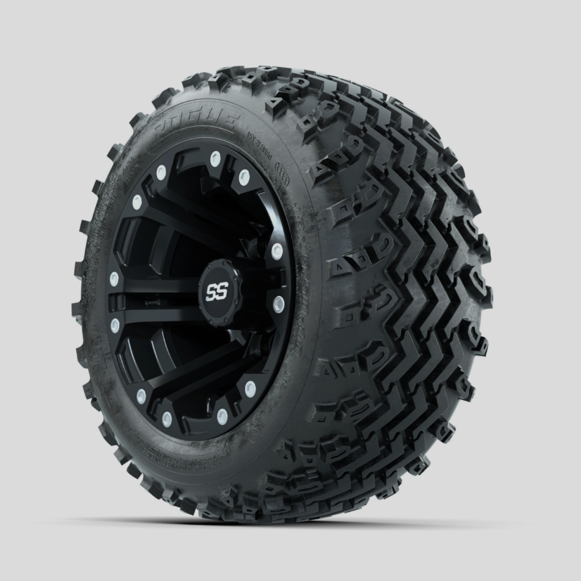 GTW Specter Matte Black 10 in Wheels with 18x9.50-10 Rogue All Terrain Tires  Full Set