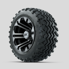 GTW Specter Machined/Black 10 in Wheels with 18x9.50-10 Rogue All Terrain Tires  Full Set