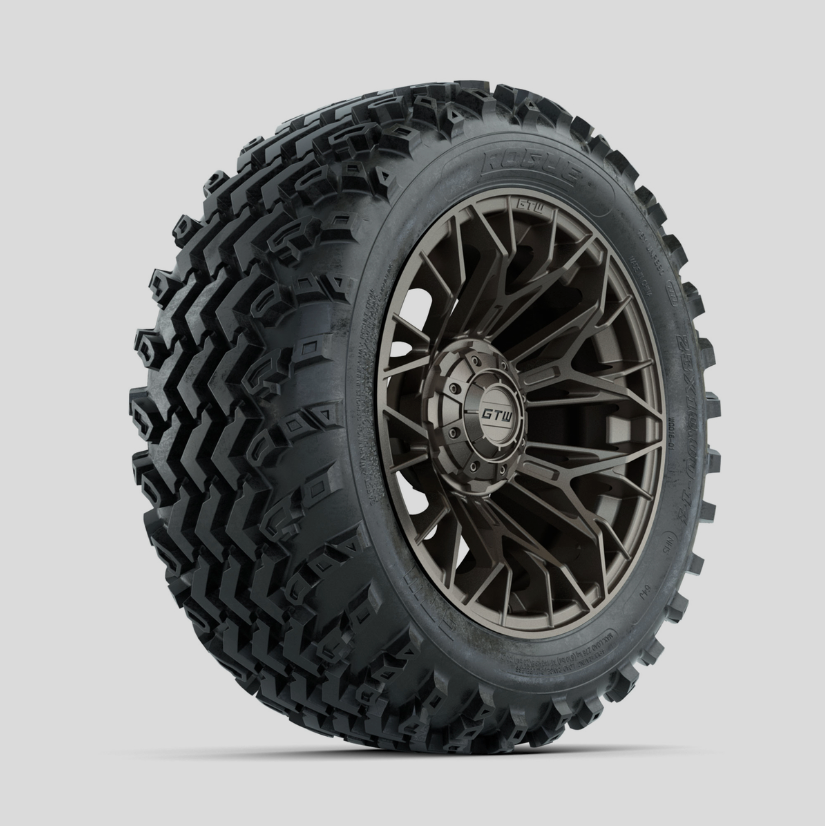 GTW Stellar Matte Bronze 14 in Wheels with 23x10.00-14 Rogue All Terrain Tires – Full Set