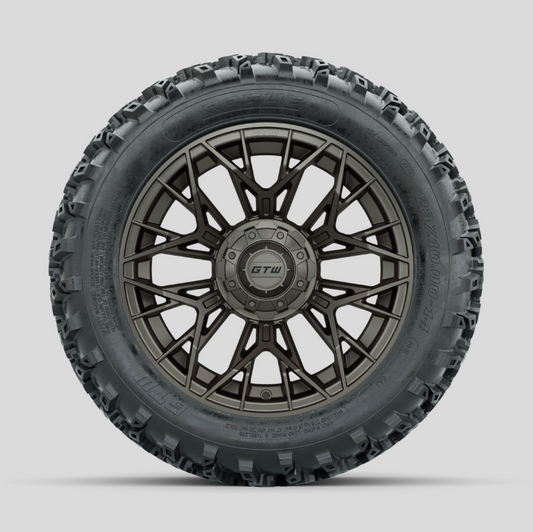 GTW Stellar Matte Bronze 14 in Wheels with 23x10.00-14 Rogue All Terrain Tires – Full Set