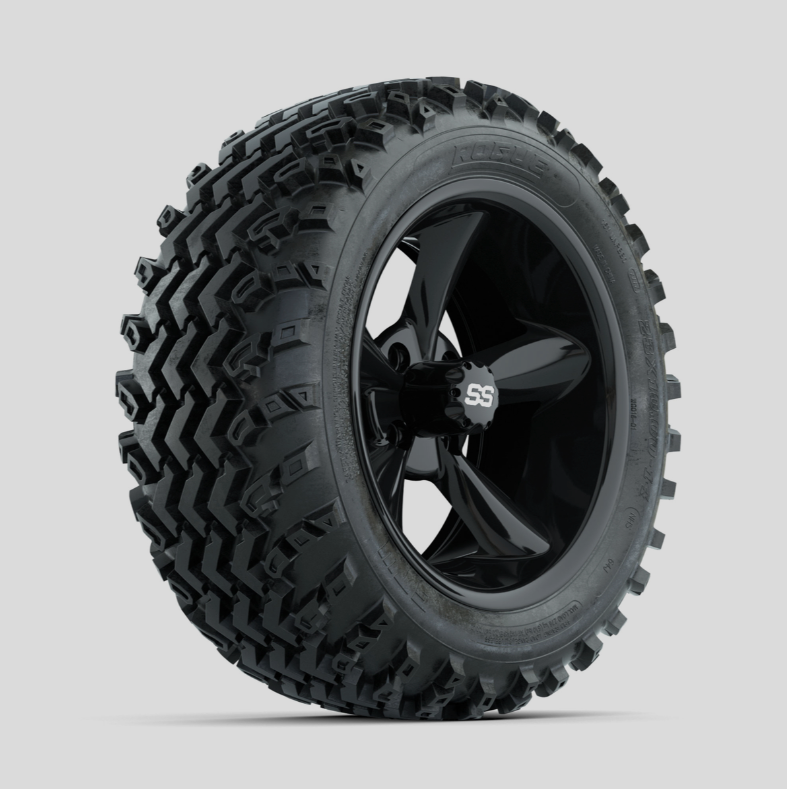 GTW Godfather Black 14 in Wheels with 23x10.00-14 Rogue All Terrain Tires – Full Set