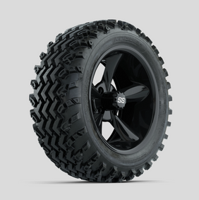 GTW Godfather Black 14 in Wheels with 23x10.00-14 Rogue All Terrain Tires  Full Set