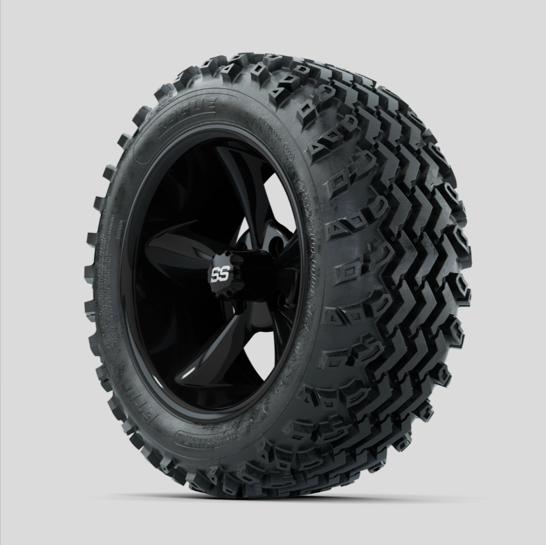 GTW Godfather Black 14 in Wheels with 23x10.00-14 Rogue All Terrain Tires – Full Set