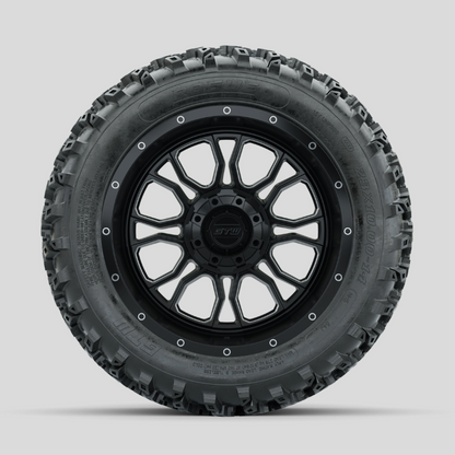 GTW Volt Machined/Black 14 in Wheels with 23x10.00-14 Rogue All Terrain Tires – Full Set