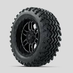 GTW Titan Machined/Black 14 in Wheels with 23x10.00-14 Rogue All Terrain Tires  Full Set