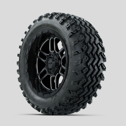 GTW Titan Machined/Black 14 in Wheels with 23x10.00-14 Rogue All Terrain Tires  Full Set