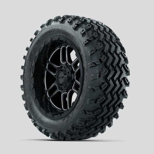 GTW Titan Machined/Black 14 in Wheels with 23x10.00-14 Rogue All Terrain Tires – Full Set