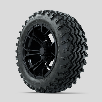 GTW Spyder Matte Black 14 in Wheels with 23x10.00-14 Rogue All Terrain Tires – Full Set