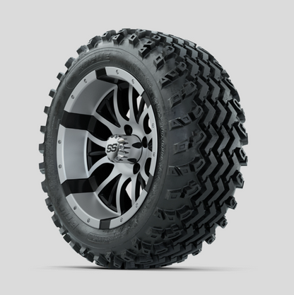 GTW Diesel Machined/Black 14 in Wheels with 23x10.00-14 Rogue All Terrain Tires – Full Set