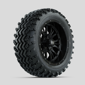 GTW Diesel Matte Black 14 in Wheels with 23x10.00-14 Rogue All Terrain Tires  Full Set