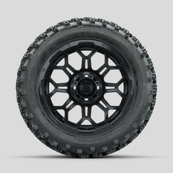 GTW Bravo Matte Black 14 in Wheels with 23x10.00-14 Rogue All Terrain Tires  Full Set