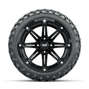 GTW Element Black 14 in Wheels with 23x10.00-14 Rogue All Terrain Tires  Full Set
