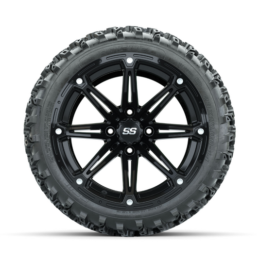 GTW Element Black 14 in Wheels with 23x10.00-14 Rogue All Terrain Tires – Full Set