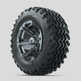 GTW Specter Chrome 12 in Wheels with 23x10.00-12 Rogue All Terrain Tires  Full Set
