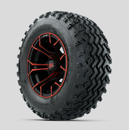 GTW Spyder Red/Black 12 in Wheels with 23x10.00-12 Rogue All Terrain Tires – Full Set