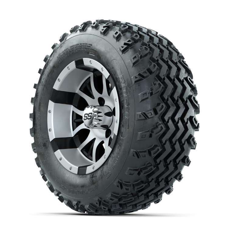 GTW Diesel Machined/Black 12 in Wheels with 23x10.00-12 Rogue All Terrain Tires  Full Set