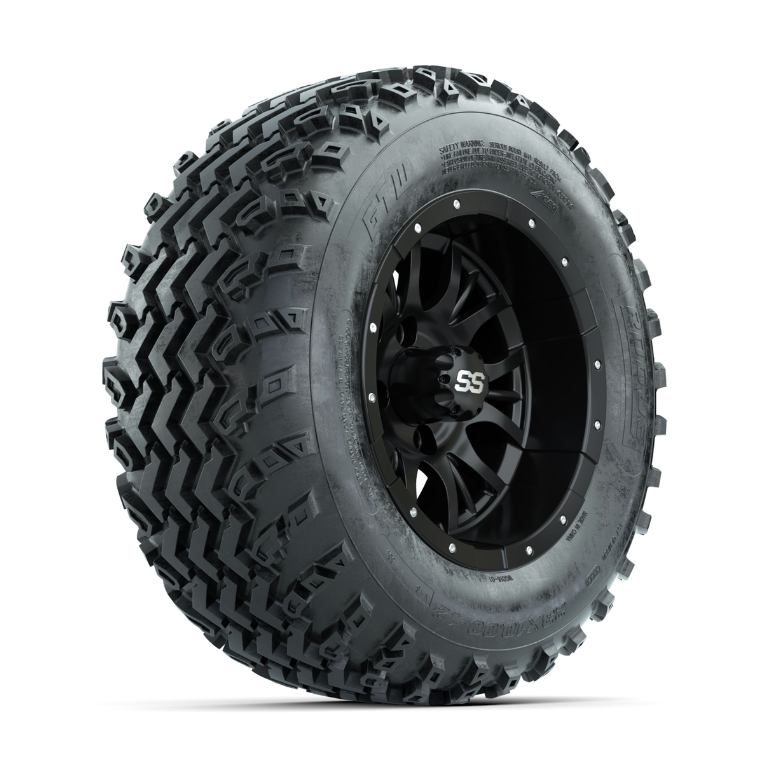 GTW Diesel Matte Black 12 in Wheels with 23x10.00-12 Rogue All Terrain Tires – Full Set