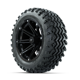 GTW Element Black 14 in Wheels with 23x10.00-14 Rogue All Terrain Tires  Full Set