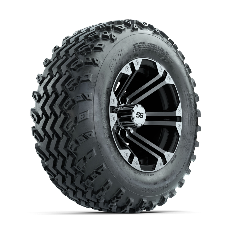 GTW Specter Machined/Black 12 in Wheels with 23x10.00-12 Rogue All Terrain Tires – Full Set