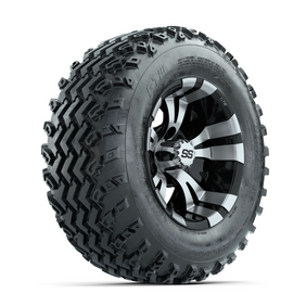 GTW Vampire Machined/Black 12 in Wheels with 23x10.00-12 Rogue All Terrain Tires  Full Set