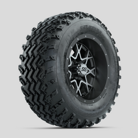 GTW Vortex Machined/Matte Grey 12 in Wheels with 23x10.00-12 Rogue All Terrain Tires  Full Set
