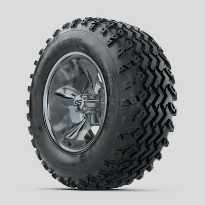 GTW Godfather Chrome 12 in Wheels with 23x10.00-12 Rogue All Terrain Tires – Full Set