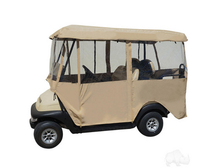 RHOX Deluxe Vinyl 4-Sided Golf Cart Enclosure - Tan