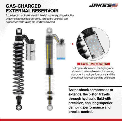 JAKES LONG ARM TRAVEL LIFT KIT FOR GAS YAMAHA DRIVE2 2017-UP WITH UPDATED EXTERNAL RESERVOIR SHOCKS
