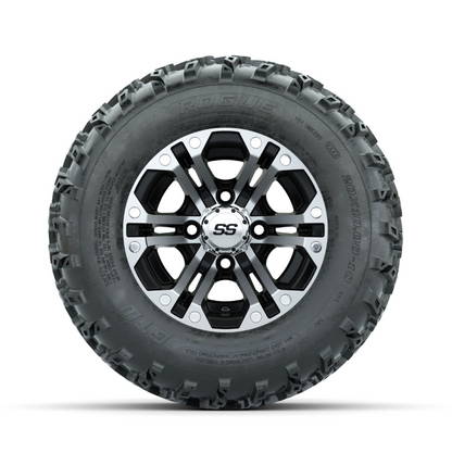 GTW Specter Machined/Black 10 in Wheels with 20x10.00-10 Rogue All Terrain Tires – Full Set