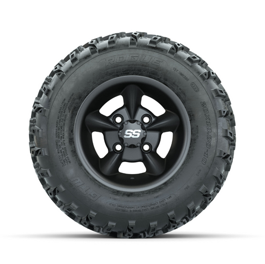 GTW Godfather Matte Grey 10 in Wheels with 20x10.00-10 Rogue All Terrain Tires – Full Set