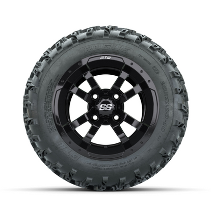 GTW Storm Trooper Black 10 in Wheels with 20x10.00-10 Rogue All Terrain Tires – Full Set