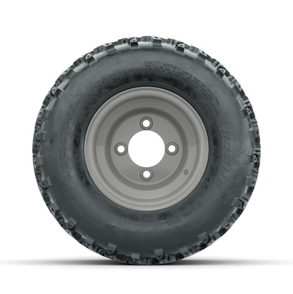 GTW Steel Club Car Grey Centered 8 in Wheels with 18x9.50-8 Rogue All Terrain Tires  Full Set