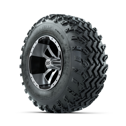 GTW Storm Trooper Machined/Black 10 in Wheels with 20x10.00-10 Rogue All Terrain Tires – Full Set